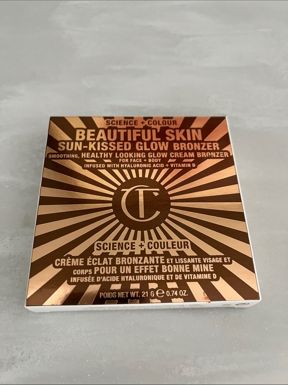 Charlotte Tilbury Beautiful Skin Sun-kissed Glow Bronzer NEW in package 2 medium